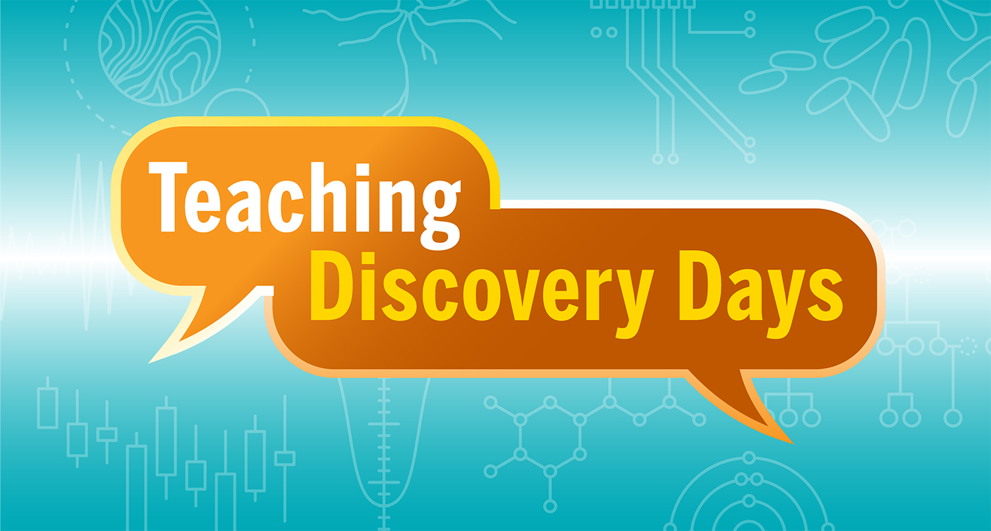 Teaching DIscovery Days Banner (voice bubbles and scientific drawings)